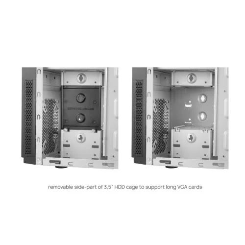 Chieftec Elox HC-10B-OP ATX Fekete Számítógépház