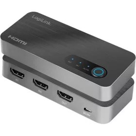   LogiLink HDMI kapcsoló, 2x1 port, 8K/60 Hz, HDCP, HDR, VRR, CEC