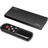 Logilink HDMI kapcsoló, 5x1 port, 4K/60 Hz, HDCP, HDR, CEC, RC, fém