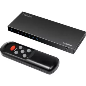   Logilink HDMI kapcsoló, 5x1 port, 4K/60 Hz, HDCP, HDR, CEC, RC, fém
