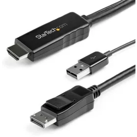   StarTech HDMI 1.4 USB A power -> DisplayPort 1.2 M/M video kábel 3m fekete