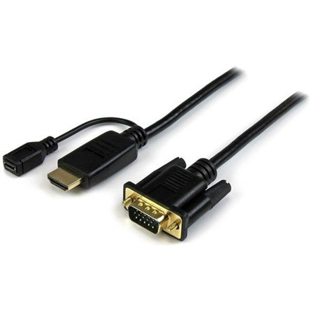 StarTech HDMI -> VGA M/M aktív video kábel 0.9m fekete