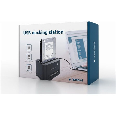 Gembird HD32-U2S-5 2.5/3.5" SATA3 USB2.0 dokkoló fekete