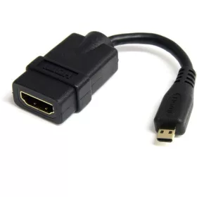   StarTech HDMI micro D -> HDMI 1.4 M/F adapter 0.12m fekete