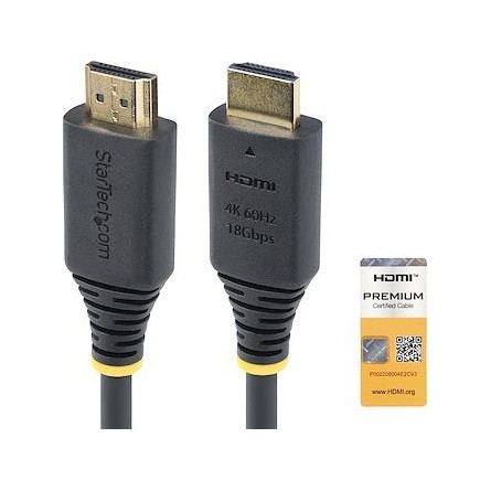 StarTech 0.5M PREMIUM CERTIFIED HDMI 50CM HDMI CORD/4K 60HZ/HDR10/ARC