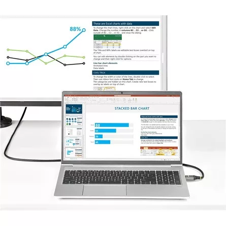 StarTech HDMI 2.1 -> HDMI 2.1 M/M video kábel 3m fekete 48Gbps, HDR10+ eARC