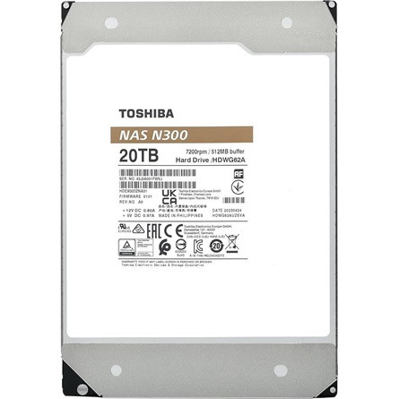 Toshiba N300 20TB 7200rpm 512MB SATA3 3,5" HDD OEM