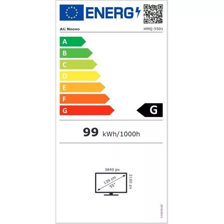 AG Neovo HMQ-5501 55IN 4K 350CD/QM 1200:1 5MS VGA DVI HDMI SDI