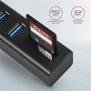 Axagon HMA-CR3A 3-portos USB3.0 hub fekete (SD, microSD)