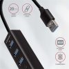 Axagon HMA-CR3A 3-portos USB3.0 hub fekete (SD, microSD)