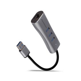   AXAGON HMA-GL3AP 3 portos USB 3.2 HUB LAN csatlakozóval, ezüst