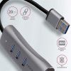 AXAGON HMA-GL3AP 3 portos USB 3.2 HUB LAN csatlakozóval, ezüst
