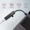 Axagon HMA-GL3A 3-portos USB3.0 RJ45 hub fekete