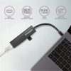 Axagon HMC-GL3A 4-portos USB-C USB3.0 RJ45 hub fekete