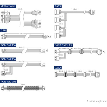FSP Hydro PTM PRO ATX3.0(PCIe5.1) ATX desktop tápegység 1350W 80+ Platinum BOX