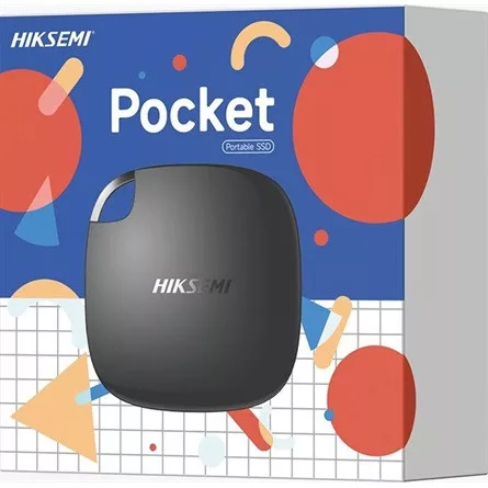 HIKSEMI Hikvision Külső SSD 512GB - T100 POCKET (USB 3.0 Type-C) Fekete