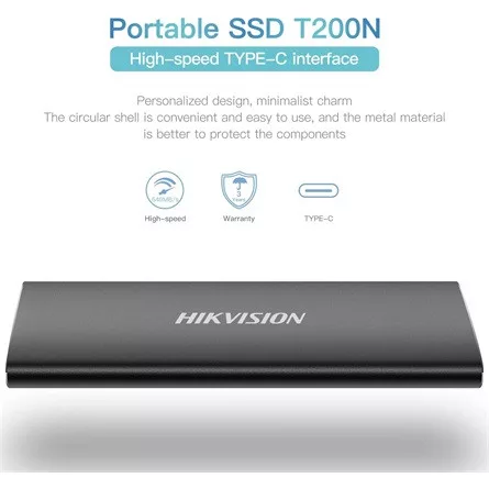 HIKVISION PCC HIKSEMI SSD Hordozható USB 3.1/Type-C "Spear" 512GB, T200N (HIKVISION)