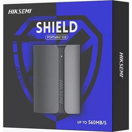 HIKSEMI Hikvision Külső SSD 512GB - T300S SHIELD (USB 3.1 Type-C) Fekete