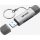Hikvision HS-HUB-CR01 USB3.2 Gen1 A / USB-C SD, TF kártyaolvasó szürke