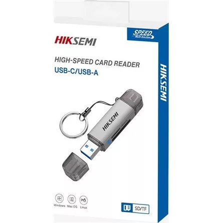 Hikvision HS-HUB-CR01 USB3.2 Gen1 A / USB-C SD, TF kártyaolvasó szürke