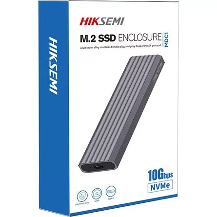 Hikvision HIKSEMI MDC1 M.2 2280 PCIe NVMe USB-A 3.2 Gen2×1 USB-C 3.2 Gen2×1 külső ház szürke