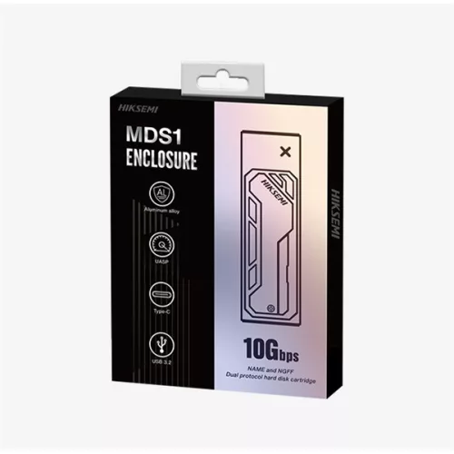 HIKVISION PCC HIKSEMI Külső Ház M.2 SSD NVMe & SATA Alumínium ház, USB 3.2/Type-C (10Gbps), Sötét Szürke (HIKVISION)