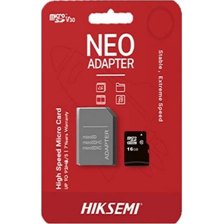Hikvision HIKSEMI Memóriakártya MicroSDHC 8GB Neo CL10 23R/10W UHS-I + Adapter (HIKVISION)