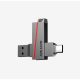 HIKVISION PCC HIKSEMI Pendrive 128GB E307C U3 "Dual Slim" USB 3.2/Type-C, Szürke (HIKVISION)