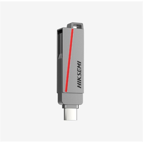 HIKSEMI Hikvision HIKSEMI Pendrive - Dual Slim, 128GB, USB3.2 - Type-C, Ezüst
