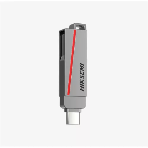 HIKSEMI Hikvision HIKSEMI Pendrive - Dual Slim, 64GB, USB3.2 - Type-C, Ezüst