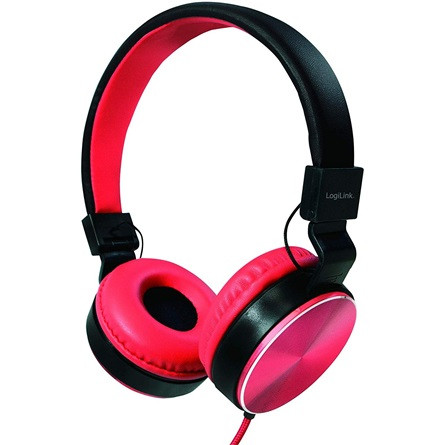 Logilink On-Ear Headphone , red