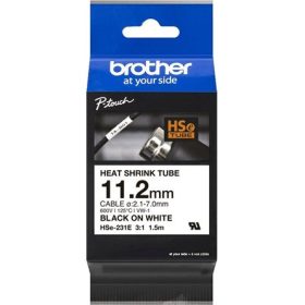   Brother HSe-231E Heat Shrink Tube Black on White 11,2mm címketekercs