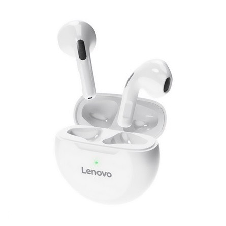 LENOVO HT38 bluetooth fülhallgató SZTEREO v5.0, zajszűrő + töltőtok, FEHÉR