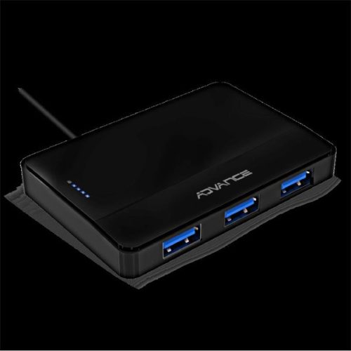 Advance USB Hub - XPAND STARTER HUB (USB-A to 4x USB-A3.0, fekete)