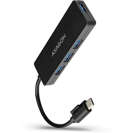 Axagon HUE-G1C 4-portos USB-C hub fekete