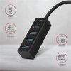 Axagon HUE-M1A 4-portos USB3.0 hub fekete