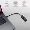 Axagon HUE-M1C 4-portos USB-C USB3.0 hub fekete