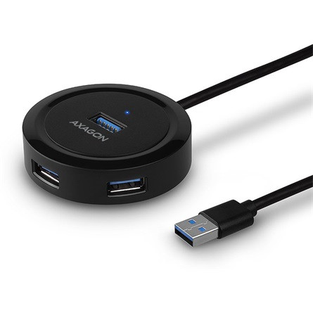 Axagon HUE-P1A 4-portos USB3.0 hub fekete