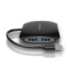 Axagon HUE-S1B 4-portos USB3.0 hub fekete