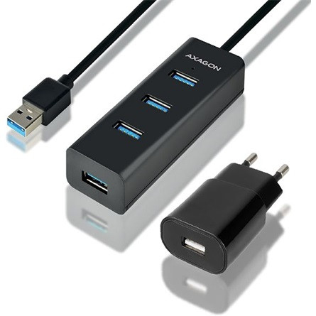 Axagon HUE-S2BP 4-portos USB3.0 hub fekete