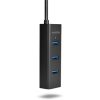 Axagon HUE-S2BP 4-portos USB3.0 hub fekete