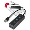 Axagon HUE-S2B 4-portos USB3.0 hub fekete