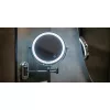 HUMANAS BM01 professzionális kozmetikai tükör, 2 oldalas, LED háttérvilágítás, 20 cm átmérő, 5x zoom, 3 színhőmérséklet