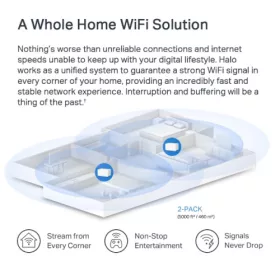   Mercusys Halo H80X (2-pack) AX3000 egész otthont lefedő Mesh Wi-Fi 6 rendszer