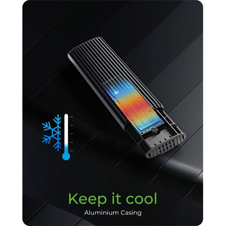 Raidsonic ICY BOX IB-1808MCT-CU31 M.2 SATA3 / PCIe NVMe  USB-C 3.2 Gen2×1 külső ház fekete