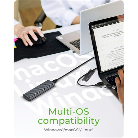 Raidsonic ICY BOX IB-1808MCT-CU31 M.2 SATA3 / PCIe NVMe  USB-C 3.2 Gen2×1 külső ház fekete