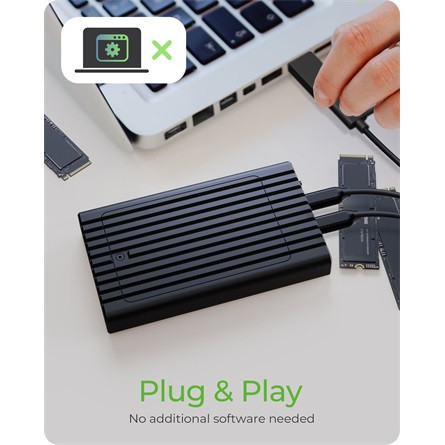 Raidsonic 2xPCIe NVMe M.2 2280 USB-A 3.2 Gen2×1 USB-C 3.2 Gen2×2 külső ház fekete