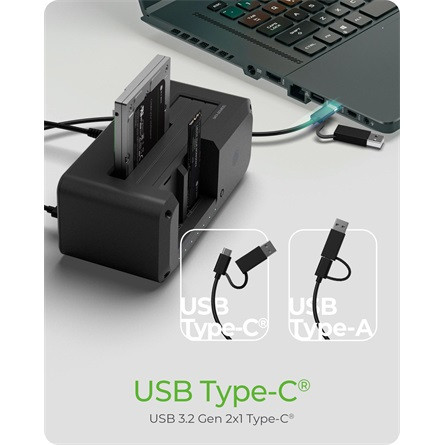 Raidsonic Clone & DockingStation 2.5"/3.5" SATA/m.2 NVMe PCIe NVMe / SATA3 USB3.2 Gen2×1 A USB3.2 Gen2×1 C dokkoló