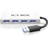 Raidsonic ICY BOX IB-AC6104 4-portos USB3.0 hub ezüst