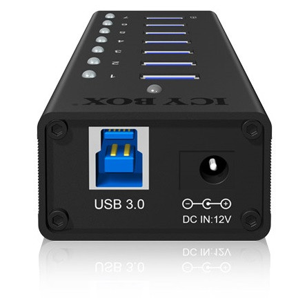 Raidsonic ICY BOX 7 portos USB3.0 HUB táppal